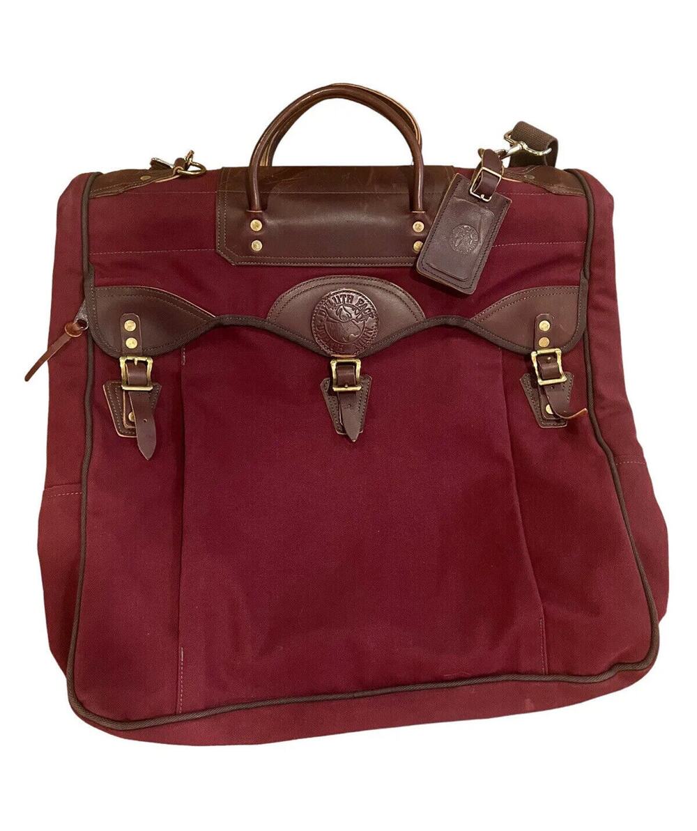 Duluth Pack Sportsman's Garment Bag In Waxed Canvas Burgundy EUC